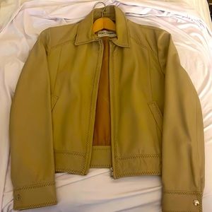 Dolce&gabbana cream leather jacket
